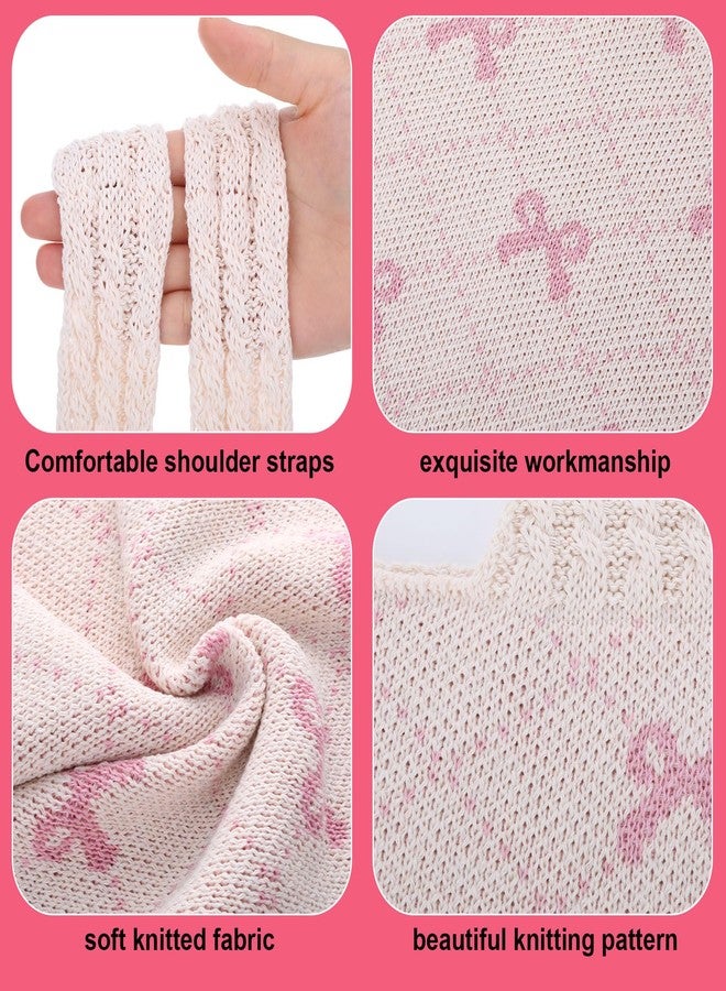 Hoohnnaa Crochet Tote Bag, Beach Mesh Knitted Shoulder Handbags Aesthetic Shopping Casual Travel Foldable Hobo Bags for Women - Image 5